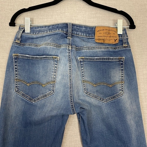 American Eagle Extreme Flex Skinny Jeans Sz 29X32 Light Wash Blue - Picture 4 of 11